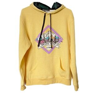Women's BRIAN HEAD Utah YELLOW Hoodie Pullover Sweatshirt Lone Rock Clothing M